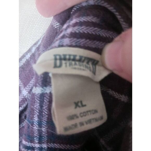 Duluth trading company women's Plaid cotton flannel button front long sleeve - Picture 3 of 3